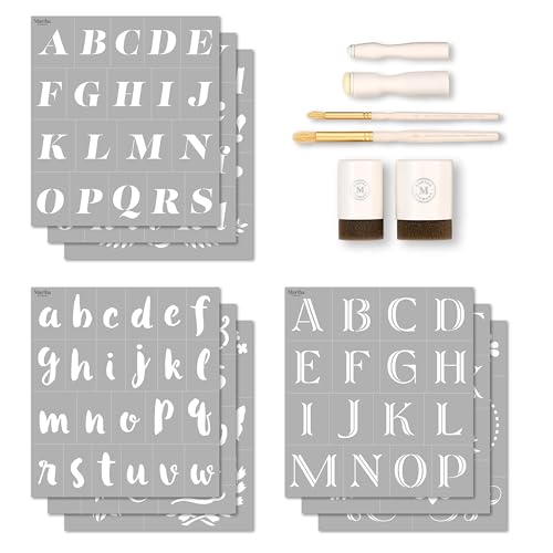 Martha Stewart, Modern Fonts Stencils and Tools Kit, 15 pc - style: Modern Fonts