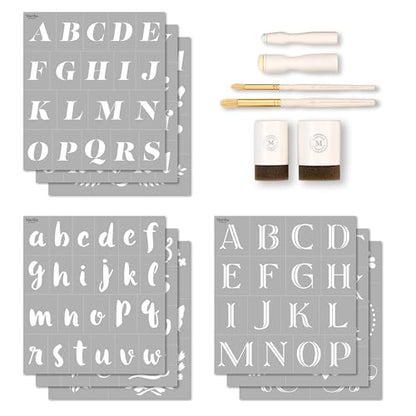 Martha Stewart, Modern Fonts Stencils and Tools Kit, 15 pc - style: Modern Fonts