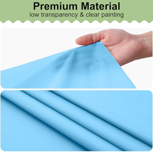 misaya 6 Packs Plastic Table Cloth Light Blue Disposable Tablecloth - color: Light Blue, size: 54" X 108"