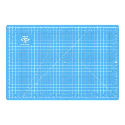 ALVIN HM Self-Healing Cutting Mat for Hobbies 12 x 18 inch | Double-Sided Blue/Grey | 3-Layer Gridded Surface for Arts, Crafts and Sewing - Model HM1218 - size: 12"L x 12"W