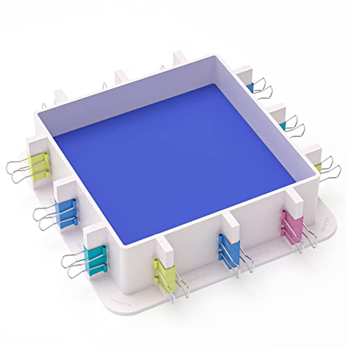 Nicpro Adjustable Mold Housing Frame for Silicone Mold Making, Reusable | Plastic Mold Frame for Silicone Rubber Mold Making, Resin Casting, DIY Soap & Candle Molds, Not for Direct Resin Use - size: 5.9 x 5.9 inches