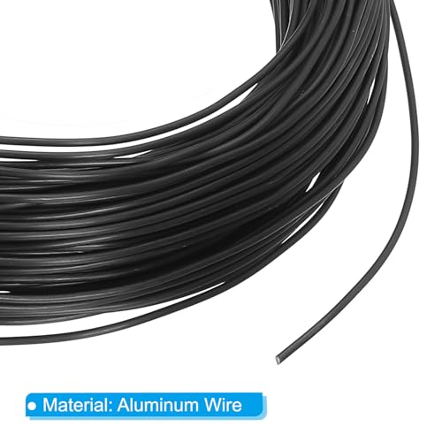 PATIKIL Bonsai Training Wire 1.5mm x 169ft Anodized Aluminum Black - color: Black, size: 1.5 mm x 51.5 m