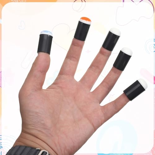 JJUNW 30 Pcs Finger Sponge Daubers Set, Face Paint Sponges Drawing Project Finger Painting Sponge, Paint Sponges for Card Making, Painting, Stamping, Ink