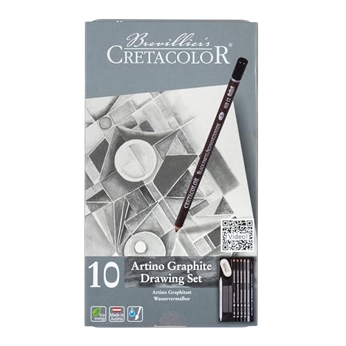 Cretacolor Artino Drawing Set, Artino Water-Soluble Graphite 10-Piece Set