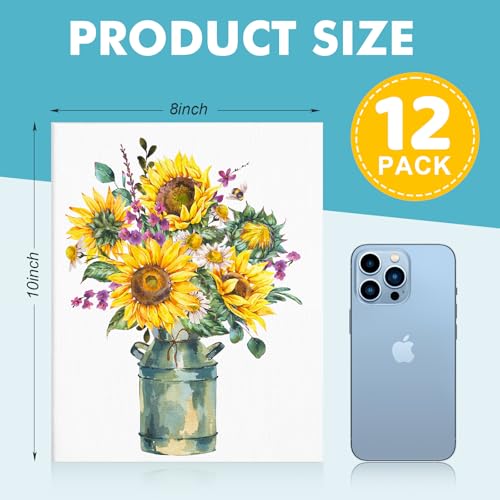 ESRICH 12 Pack 8x10 Primed Canvas Boards for Painting, Ideal for Starter - size: 8x10in-12pack
