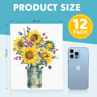 ESRICH 12 Pack 8x10 Primed Canvas Boards for Painting, Ideal for Starter - size: 8x10in-12pack