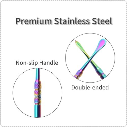 4 PCS Wax Carving Tools Wax Spoons, Stainless Steel Sculpting Tools | Double-Ended Carving Tools for Wax - color: 4 Color - 4 PCS