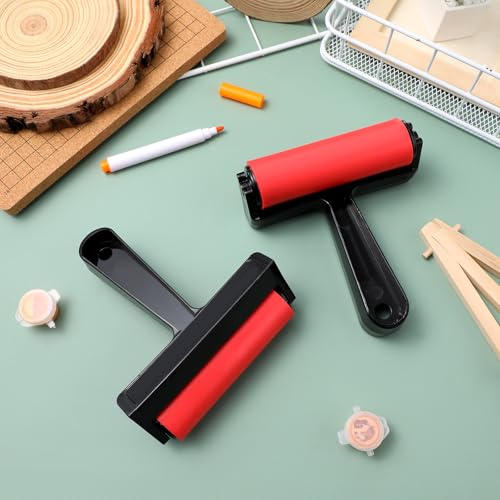 OHPHCALL 10 Pcs Diamond Drawing Rollers Diamond Pressing Tools for Painting Accessories Printmaking Stamping Gluing Crafting Portable Brayer Rollers for Smooth Surface Projects