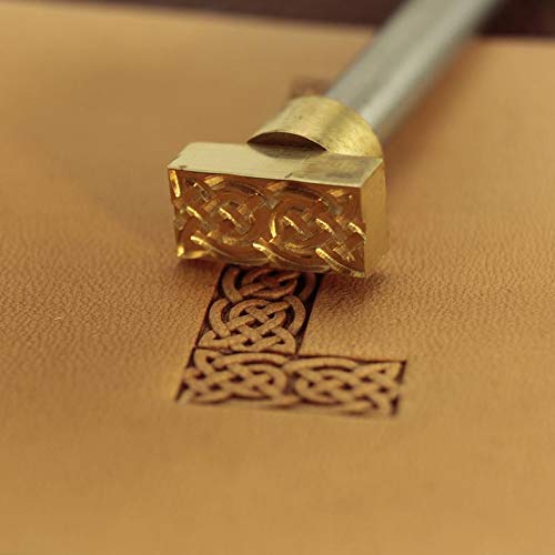 DandS ltd Leather Stamp Tool, Celtic, Professional Steel Craft Tool for Leatherworking, Embossing, Carving & Stamping Leather Projects, Belts Wallets & DIY Projects Compatible with Mallet #242B - color: Celtic 0.31" x 0.63"