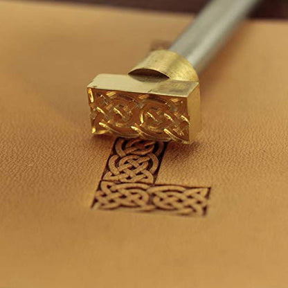 DandS ltd Leather Stamp Tool, Celtic, Professional Steel Craft Tool for Leatherworking, Embossing, Carving & Stamping Leather Projects, Belts Wallets & DIY Projects Compatible with Mallet #242B - color: Celtic 0.31" x 0.63"
