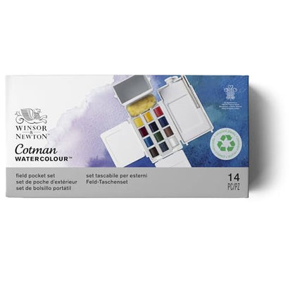 Winsor & Newton Cotman Watercolor Paint Set, 12 Half Pan Field Pocket Set - style: 12 Half Pan Field Pocket Set