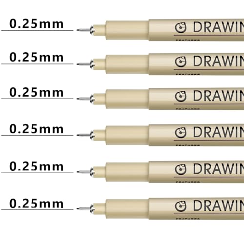 Muchcute Extra Fine Point Writing Pens,6 Black 0.25mm Smooth No Bleed Bible - color: 6 Extra Fine 01(0.25mm)