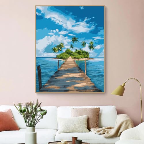 ZRIZQ Landscape Paint by Numbers Kit for Adults Beginner,Scenery,16x20 | Full set with rich paints,wooden brushes,rolled canvas.Calming activity.Beginner friendly.Just open and paint. - color: 16"X20"Rolled Canvas-Landscape 13