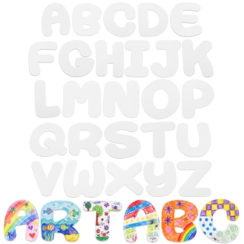 Colarr 26 Pcs 9 in Paintable Alphabet Letters A-Z for Back to School - style: Letter