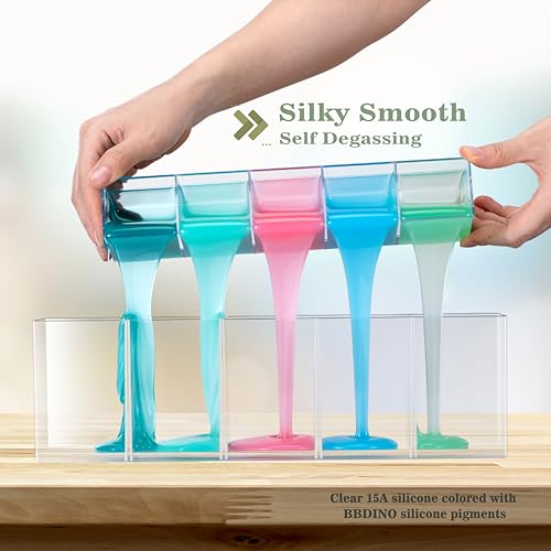 BBDINO Platinum Liquid Silicone Mold Making Kit 15A Clear 4.4 Lbs - color: 70.6 Oz Clear
