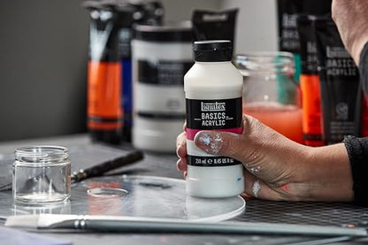 Liquitex BASICS Gesso Surface Prep Medium, 1.89L (64-oz) Tub, White | Matte white, opaque finish. Creates the ideal absorbency, stiffness and adhesion for paint. - style: 64-oz