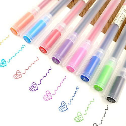 XSG Premium Gel Ink Pen Fine Point Pens Ballpoint Pen 0.5mm for Japanese Office School Stationery Supply 12 Packs - color: Multicolor
