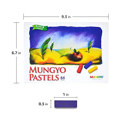 MUNGYO Soft Pastel Set – 64 Vibrant Colors for Artists | Smooth & Blendable | Square Shape - style: Square Soft Pastels