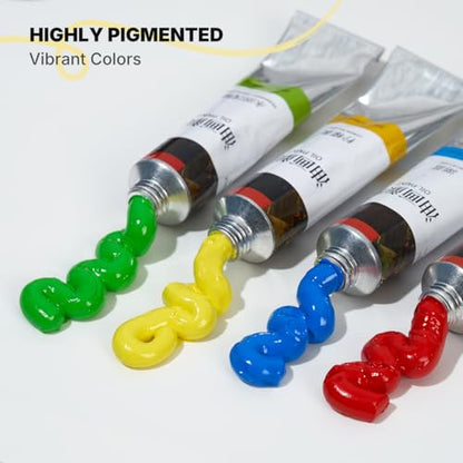 LIGHTWISH Oil Paint,24 x 20 ml / 0.67 oz, Vibrant Colors, Non-Toxic Oil Paints for Adult Beginners Professional Canvas Painting