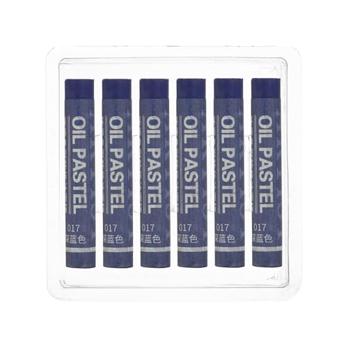 PATIKIL Dark Blue Oil Pastels, 6Pcs Soft Oil Crayons Creamy Pastels Stick Art Supplies for Art Painting Drawing Blending Graffiti for Drawing Beginners Artists - color: Dark Blue