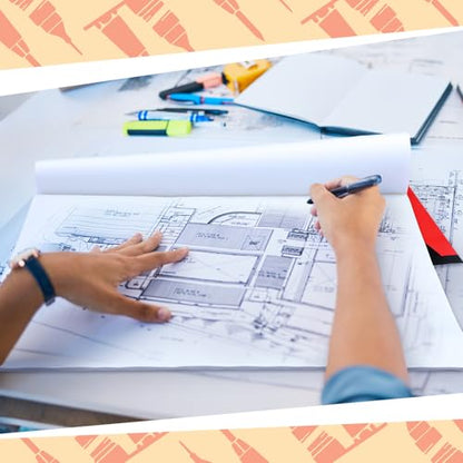 ForraFun 2 Pack 11 x 17 Inches Design Vellum Pad Drafting Vellum Paper Pad White Translucent Drafting Tracing Paper for Drawing Design Tracing and Architecture, 100 Sheets