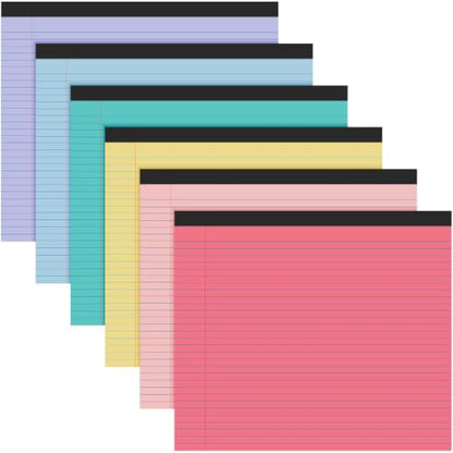 Lincia 6 Pcs Legal Pads Landscape Notebook, Macaron Colors - color: Macaron Colors