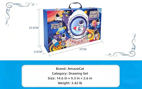 AmazeCat Art Supplies,159-Piece Deluxe Art Set,Drawing &Painting Kits for Kids,Gift Box for Adults Artists Kids Teens Girls Boys 4-12 - color: 159Set-Blue