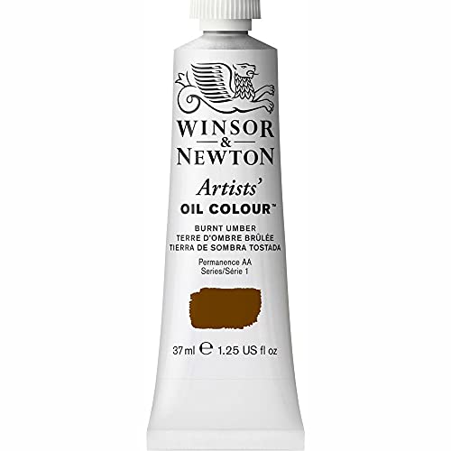 Winsor & Newton Artists' Oil Paint, 37ml Tube, Burnt Umber - color: Burnt Umber, style: 1.25-oz Tube