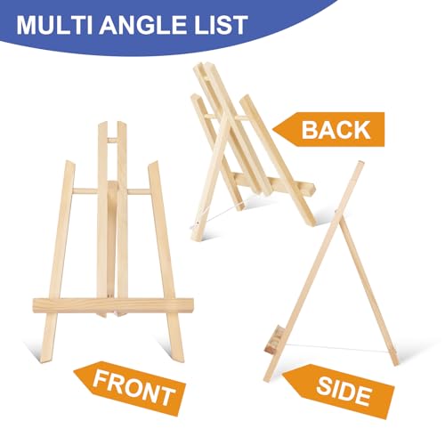 ESRICH 24 Pack 11.8" Wood Easels, Tabletop Easel for Painting | Painting Party,Displaying Canvas，Portable Canvas Photo Picture Sign Holder - style: 11.8"-24P
