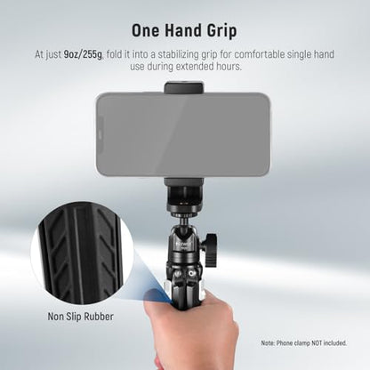NEEWER Mini Desk Tripod, Metal Table Top Small Portable Travel Selfie Stick Stand with 360° Ball Head & 1/4" Screw for Camera Mobile Phone Holder Action Cam, Cleaning Cloth, Max Load 6.6 lbs, TP29 - style: TP29 w/Cleaning Cloth