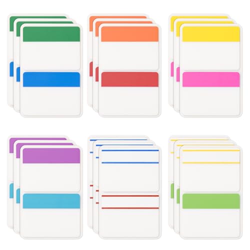 KICNIC Sticky Tabs Index Tabs, 2 Inch, 720 Pieces, 12 Colors, Self Adhesive | Colored Page Markers Repositionable Tags, Reading Tabs, Tape Flags, for Books, Binders, Notebook and File Folders, 36 Sets - color: Neon Colors, size: 720pcs