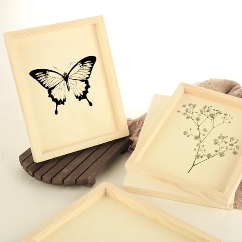 ABuff 8 Pack Birch Wood Panels 8x10 Wood Panel Boards Unfinished Wooden Canvas Boards for Painting, 0.8" Deep Wooden Cradled Panels for Pouring, Painting Crafts, Arts Use with Oils, Acrylics