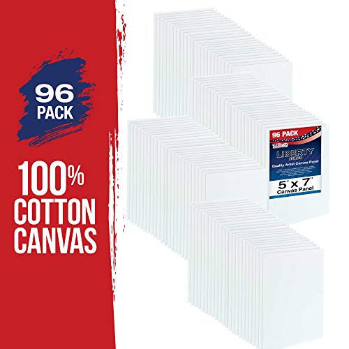 U.S. Art Supply 5 X 7 Inch Art Canvas Board Panels 96 Pack - 8 Ounce - size: 5" x 7"