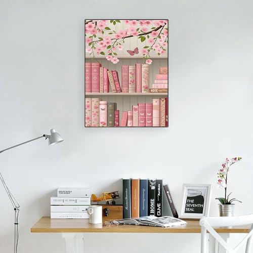 WUSARPLY Flowers Bookshelf Diamond Painting Kits for Beginner Adults - color: YA006
