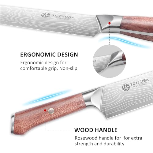 YOTSUBA 9 Inch Japanese Chef Knife with Full Tang Rosewood Handle - style: 9 inch chef knife