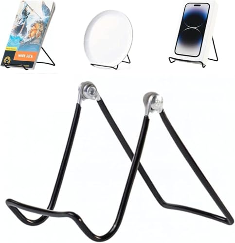 KINGDOM SOLUTIONS - 3.25" Black Metal Display Stand Made in USA - 36 Pack | Holds Plates, Pictures, Photos, Books, Frames, Posters & Art - Sturdy, Adjustable, Great for Home, Office or Retail Use - color: Black Adjustable, size: 3.25" (36-pack)