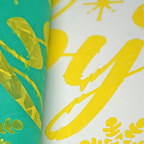 Silk Screen Stencil, Self-Adhesive Mesh Stencil Chalk Screen Printing Transfer Washable Reusable Can be Used for Home 8.5 * 11 inches (5pcs) - color: love family 5PC