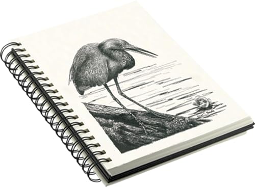 Creative Mark Double Wire Spiral Bound Field Sketch Book [160 Pages - 9 x 12], Black Embossed Leatherette Journal, Light Cream Acid-Free Paper, Perfect for Dry Media and Drawing - size: 9 x 12" - Single