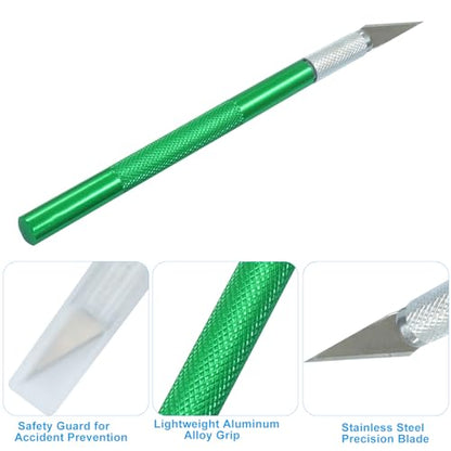 20 Pack Craft Knife Set, Multicolor | Precision Utility Knives, For Paper, Cardboard, Stencil, Model Making & DIY Projects