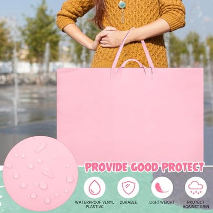 Abbylike 1 Pcs 48x36 Inch Art Portfolio Bag Pink Large Waterproof Nylon - color: Pink, size: 48 x 36 Inch