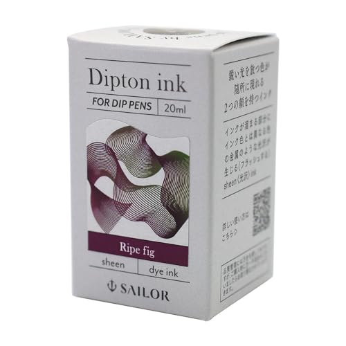 Sailor Fountain Pen Dip Pen Bottle Ink Dipton Leipe Fig/Scene Water Based Dye 20ml 13-1800-202 - color: Lipe Fig/Scene
