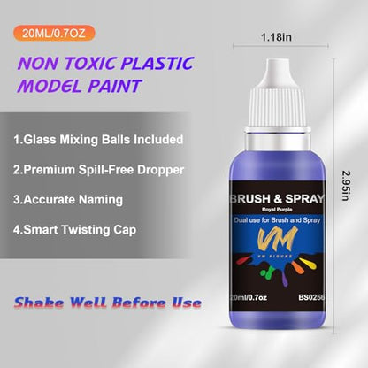 VM Model Paint,20ml Game Color Acrylic Paint for Miniatures, Models,Crafts - color: Game Color Set 16 Bottles