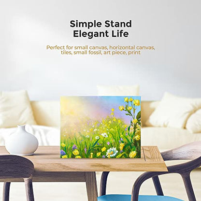 TR-LIFE Plate Display Stand - 4.5 Inch Holder + Metal Frame for Picture, Decorative Plate, Photo Easel, Tabletop Art (Gold 2 Pack) - size: 4.5 Inch