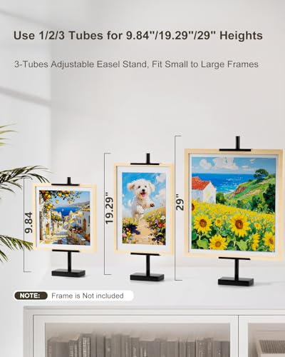 Adjustable Tabletop Easel Stand, 29" H Black 2 Pack | Picture Easels for Display, Picture Frame Holder, For Art, Photo - color: Black 2Pack