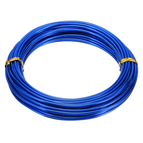PATIKIL 32.8ft Aluminum Wire, 1pcs Jewelry Wire Aluminum Craft Wire 2mm 12 Gauge Wire Metal for Jewelry Making Beading Crafting Pendants Art, Blue - color: Blue, size: 2mm