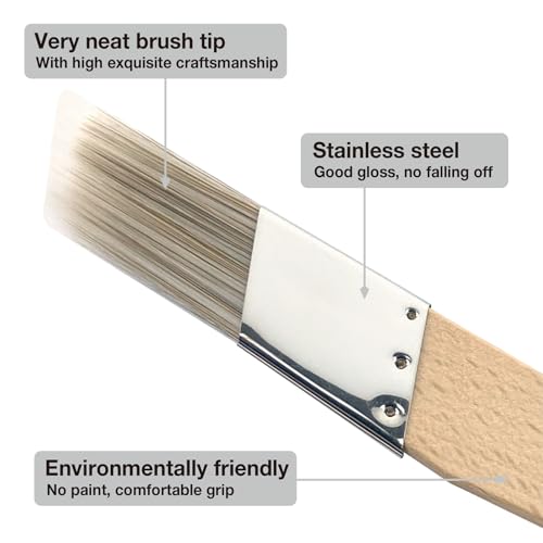 Great Andrew Trim Paint Brushes Set of 4, 0.25" 0.5" 0.7" 1"