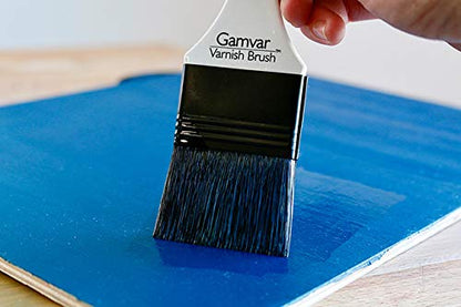 Gamblin Gamvar Varnish Brush 50mm - Professional Paint Brush for Acrylic Varnish Oil Gesso Polyurethane and More! Vegan-Friendly Synthetic Bristles Ideal for Varnishing Interior and Exterior Projects