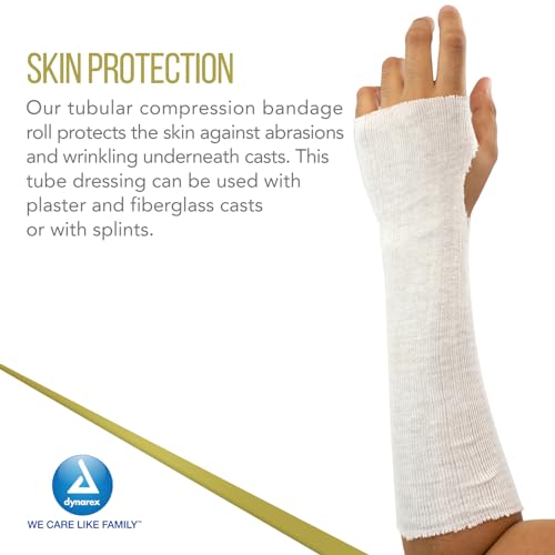 Dynarex Cotton Stockinette, 2" x 25 yds., Non-Sterile & Latex-Free, Bandage for Preventing Skin Irritation and Cast Wrinkles, Made from 100% Pure Cotton, 1 Stockinette Roll (Packaging May Vary) - size: 2in x 25 yds, 1 Count (Pack of 1)