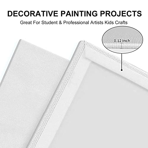 Canvas Panels 5x7 Inch 12-Pack, Acrylic Paint Set 24 Colors 2oz/59ml