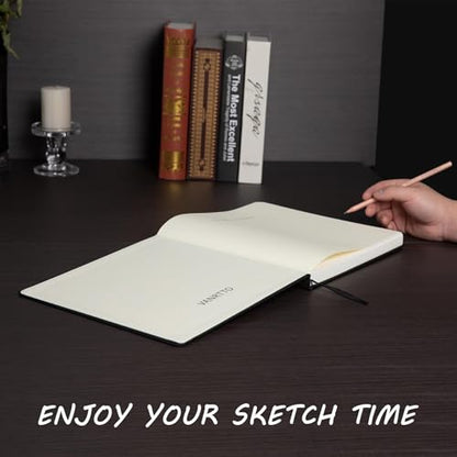 Vanrtto Hardcover Square Sketch Book, Mixed Media Sketchbook 10x10 Inch | Hardcover Square Sketchbook 120lb/200GSM Sketchbook Drawing Paper for Watercolor Mixed Media, 60 Sheets/120 Pages Sketch Pad - size: 10*10 INCH